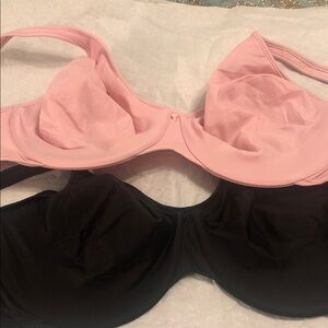 Bali Pink and Black Underwire Bras